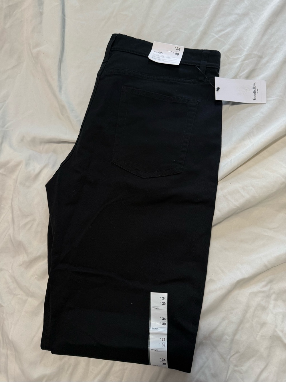 Goodfellow & Co Black Straight-Fit Chinos